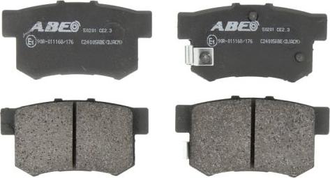 ABE C24005ABE - Тормозные колодки, дисковые, комплект autosila-amz.com
