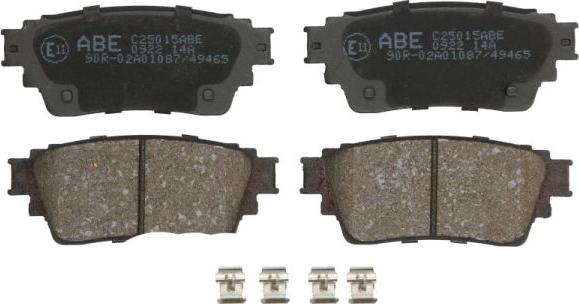 ABE C25015ABE - Тормозные колодки, дисковые, комплект autosila-amz.com