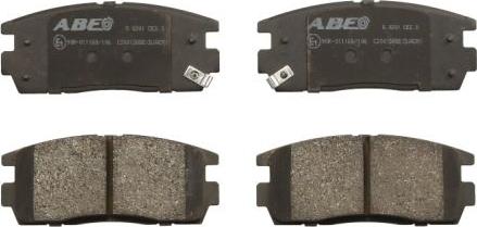 ABE C20012ABE - Тормозные колодки, дисковые, комплект autosila-amz.com