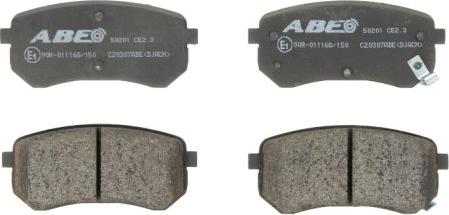 ABE C20307ABE - Тормозные колодки, дисковые, комплект autosila-amz.com
