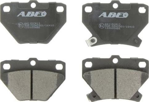 ABE C22020ABE - Тормозные колодки, дисковые, комплект autosila-amz.com