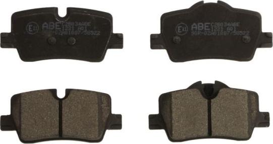 ABE C2B034ABE - Тормозные колодки, дисковые, комплект autosila-amz.com