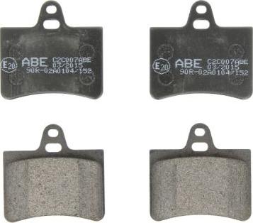 ABE C2C007ABE - Тормозные колодки, дисковые, комплект autosila-amz.com