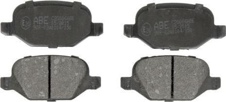 ABE C2D006ABE - Тормозные колодки, дисковые, комплект autosila-amz.com
