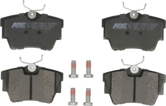 ABE C2R011ABE-P - Тормозные колодки, дисковые, комплект autosila-amz.com