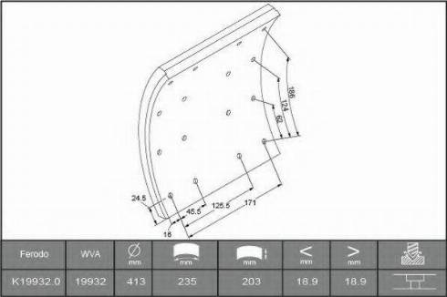 ABEX B4481151 - Комплект тормозных башмаков, барабанные тормоза autosila-amz.com