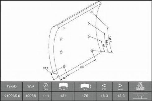 ABEX B2180159 - Комплект тормозных башмаков, барабанные тормоза autosila-amz.com