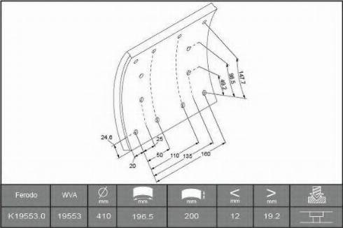 ABEX B2737166 - Комплект тормозных башмаков, барабанные тормоза autosila-amz.com