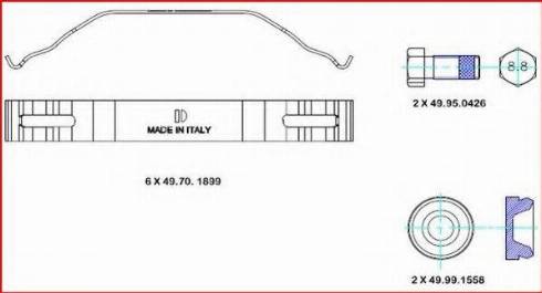 ABEX FAC168 - Комплектующие для колодок дискового тормоза autosila-amz.com