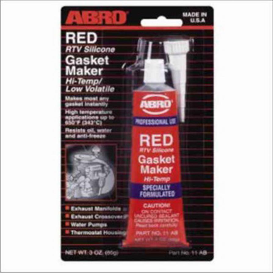 ABRO 11-AB-42 - 11AB42 Герметик прокладок силиконовый красный (42,5 г) ABRO autosila-amz.com