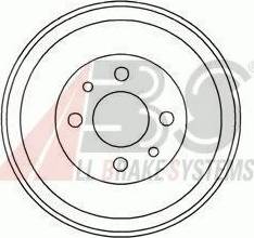 A.B.S. 5347-S - Тормозной барабан autosila-amz.com