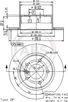 A.B.S. 08.9859.81 - Тормозной диск autosila-amz.com