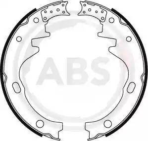 A.B.S. 8587 - Комплект тормозных колодок, барабанные autosila-amz.com