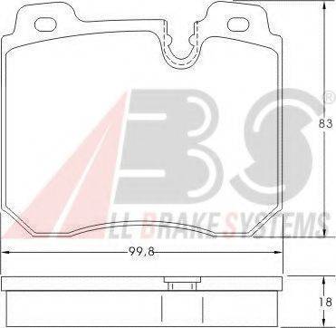 A.B.S. 36952 OE - Тормозные колодки, дисковые, комплект autosila-amz.com