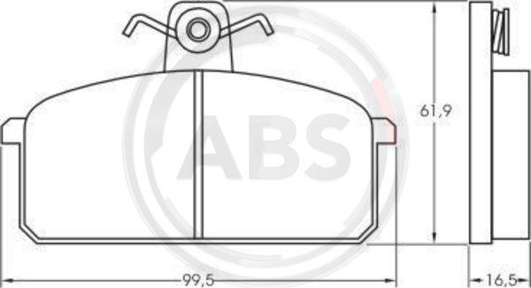 A.B.S. 36146 - Тормозные колодки, дисковые, комплект autosila-amz.com
