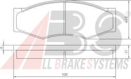 A.B.S. 36168 OE - Тормозные колодки, дисковые, комплект autosila-amz.com