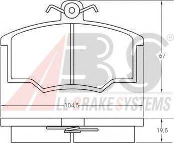 A.B.S. 36138 OE - Тормозные колодки, дисковые, комплект autosila-amz.com