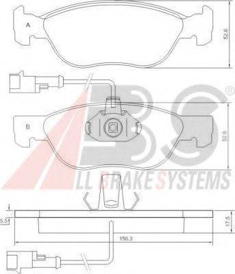 A.B.S. 36893 OE - Тормозные колодки, дисковые, комплект autosila-amz.com