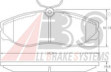 A.B.S. 36861 OE - Тормозные колодки, дисковые, комплект autosila-amz.com