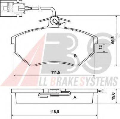 A.B.S. 36811 OE - Тормозные колодки, дисковые, комплект autosila-amz.com