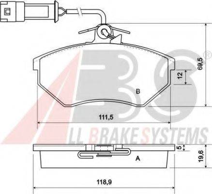 A.B.S. 36791 OE - Тормозные колодки, дисковые, комплект autosila-amz.com