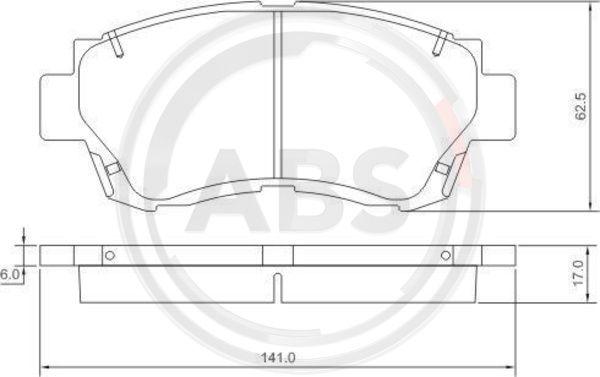 A.B.S. 36713 - Тормозные колодки, дисковые, комплект autosila-amz.com