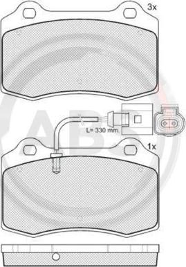 A.B.S. 38592 - Тормозные колодки, дисковые, комплект autosila-amz.com