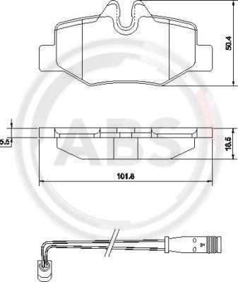 A.B.S. 37450 - Тормозные колодки, дисковые, комплект autosila-amz.com