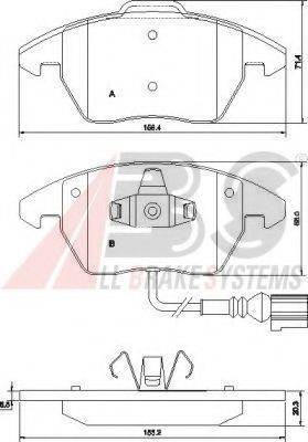 A.B.S. 37414 OE - Тормозные колодки, дисковые, комплект autosila-amz.com