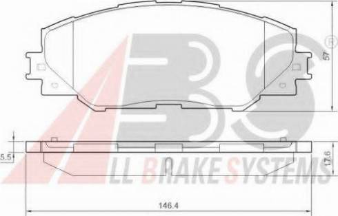 A.B.S. 37543 OE - Тормозные колодки, дисковые, комплект autosila-amz.com