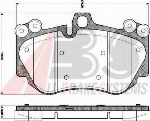 A.B.S. 37693 OE - Тормозные колодки, дисковые, комплект autosila-amz.com