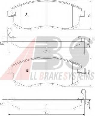 A.B.S. 37648 OE - Тормозные колодки, дисковые, комплект autosila-amz.com