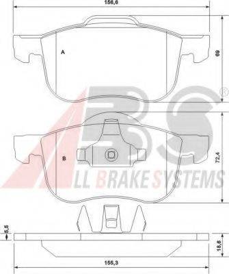 A.B.S. 37097 OE - Тормозные колодки, дисковые, комплект autosila-amz.com