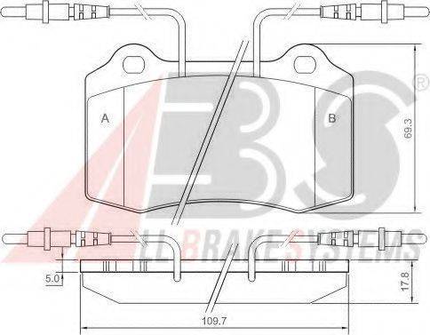 A.B.S. 37049 OE - Тормозные колодки, дисковые, комплект autosila-amz.com