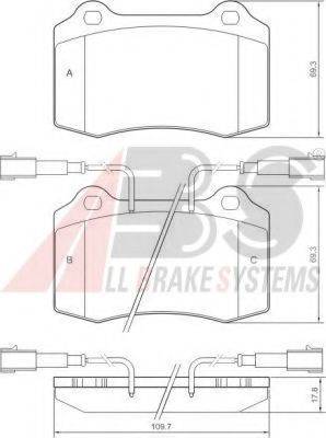 A.B.S. 37041 OE - Тормозные колодки, дисковые, комплект autosila-amz.com