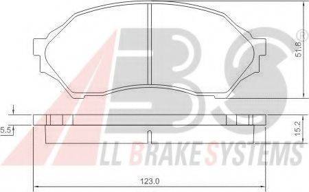 A.B.S. 37186 OE - Тормозные колодки, дисковые, комплект autosila-amz.com