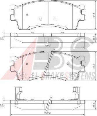 A.B.S. 37180 OE - Тормозные колодки, дисковые, комплект autosila-amz.com