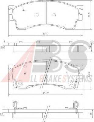 A.B.S. 37187 OE - Тормозные колодки, дисковые, комплект autosila-amz.com