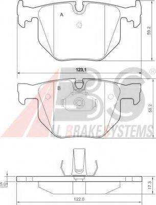 A.B.S. 37348 OE - Тормозные колодки, дисковые, комплект autosila-amz.com