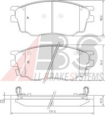 A.B.S. 37351 OE - Тормозные колодки, дисковые, комплект autosila-amz.com