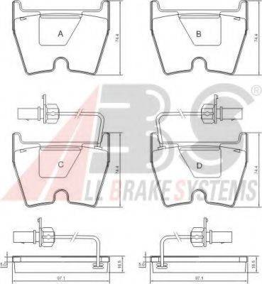 A.B.S. 37367 OE - Тормозные колодки, дисковые, комплект autosila-amz.com