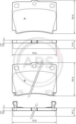 A.B.S. 37284 - Тормозные колодки, дисковые, комплект autosila-amz.com