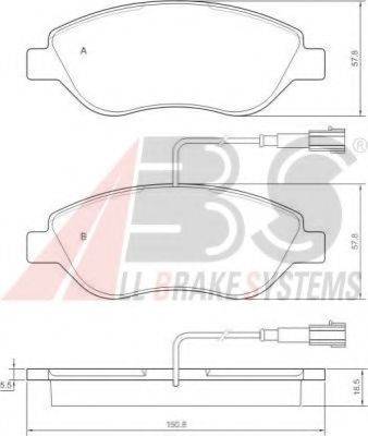 A.B.S. 37281 OE - Тормозные колодки, дисковые, комплект autosila-amz.com