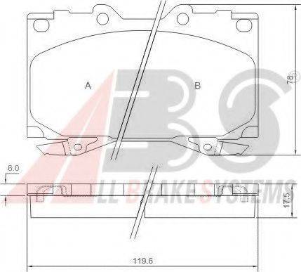 A.B.S. 37231 OE - Тормозные колодки, дисковые, комплект autosila-amz.com