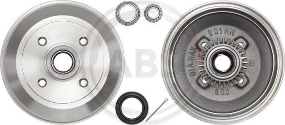 A.B.S. 2407-SC - Тормозной барабан autosila-amz.com