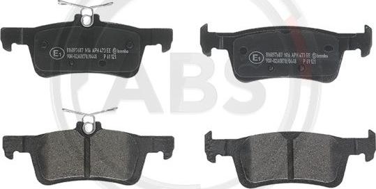 A.B.S. P61121 - Тормозные колодки, дисковые, комплект autosila-amz.com