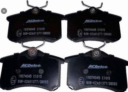 ACDelco 19374045 - Тормозные колодки, дисковые, комплект autosila-amz.com