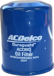 ACDelco AC080 - Масляный фильтр autosila-amz.com