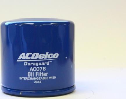 ACDelco AC078 - Масляный фильтр autosila-amz.com