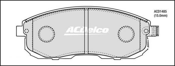 ACDelco ACD1485 - Тормозные колодки, дисковые, комплект autosila-amz.com
